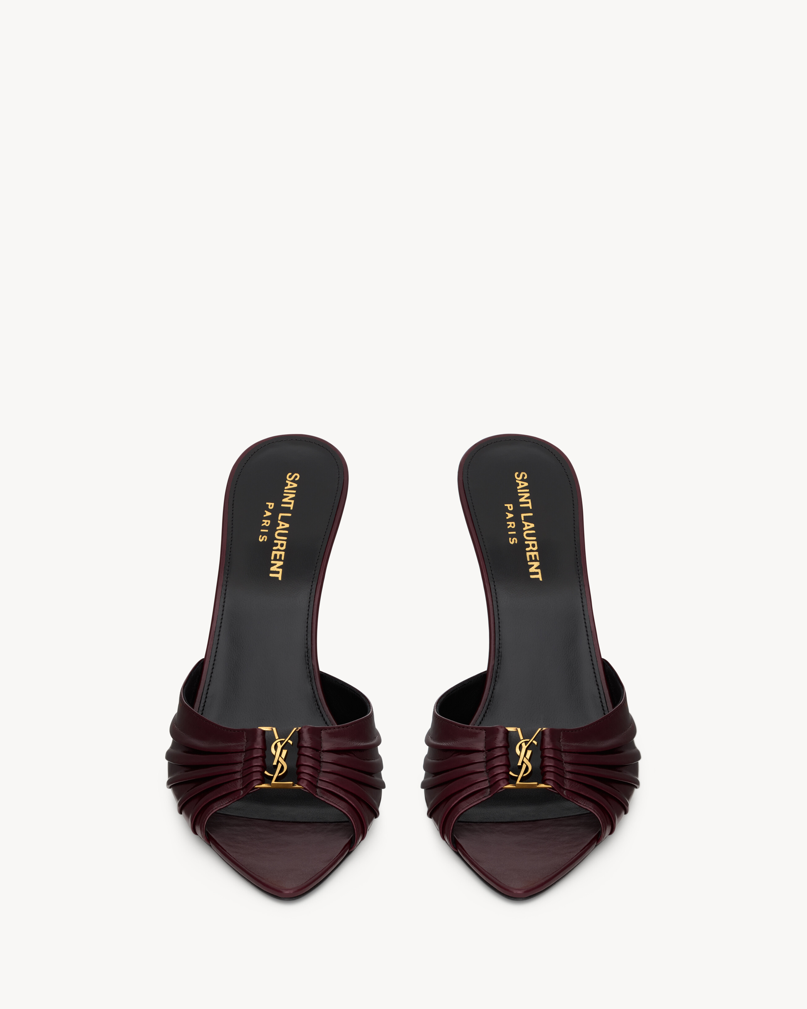 BABYLONE mules in smooth leather