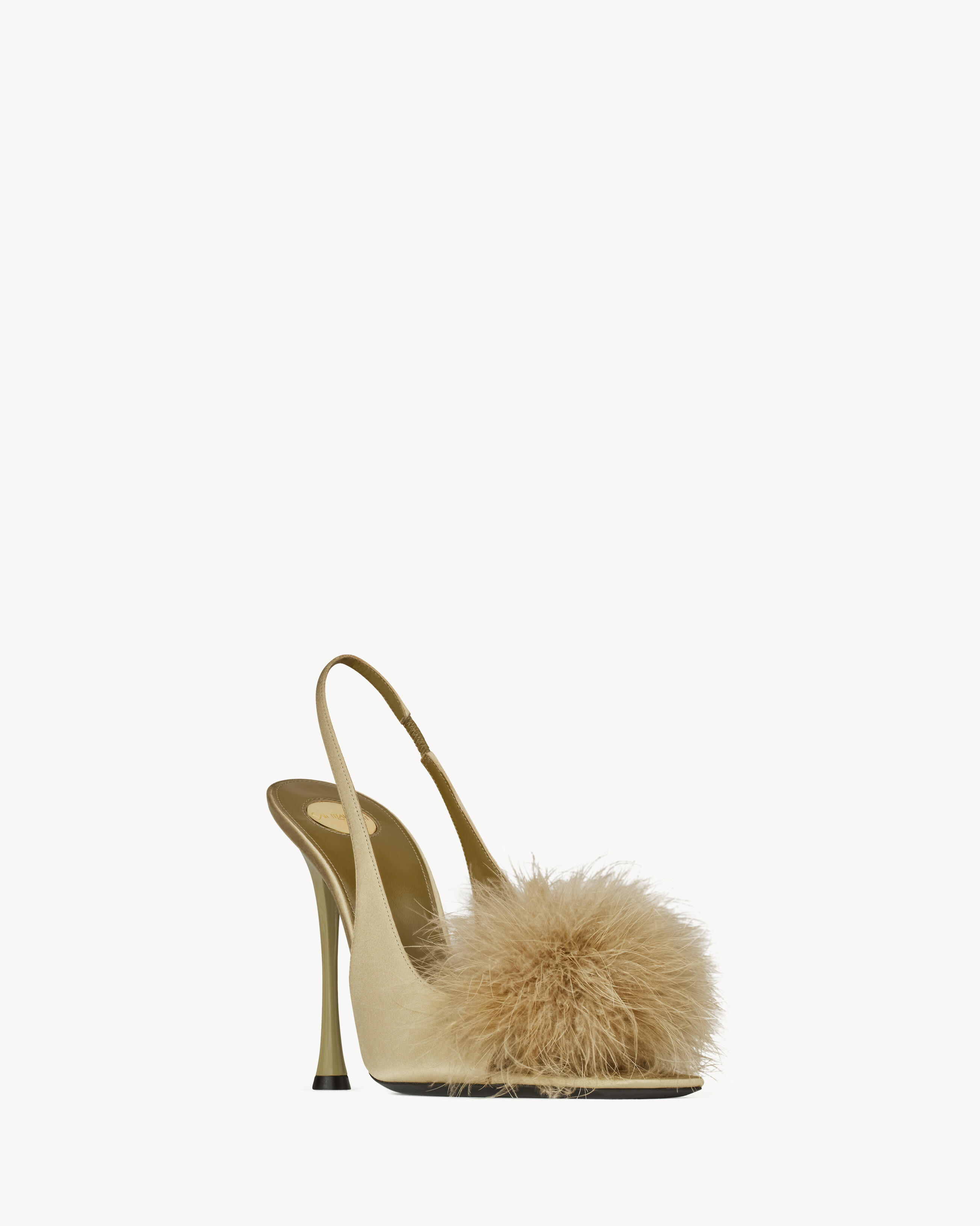 PARADIS sandals in satin and feathers 4 PARADIS sandals in satin and feathers