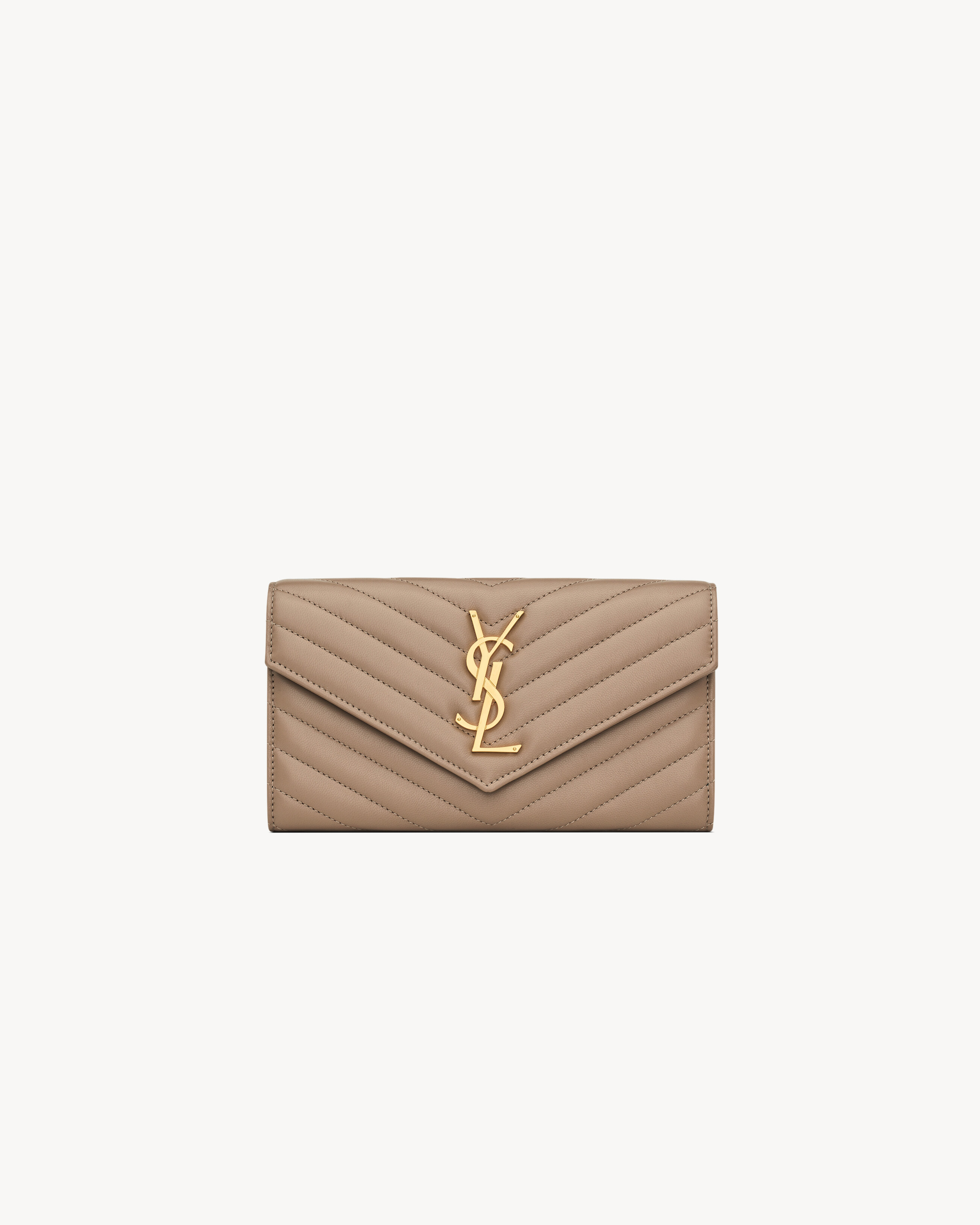 CASSANDRE MATELASSé large flap wallet in lambskin
