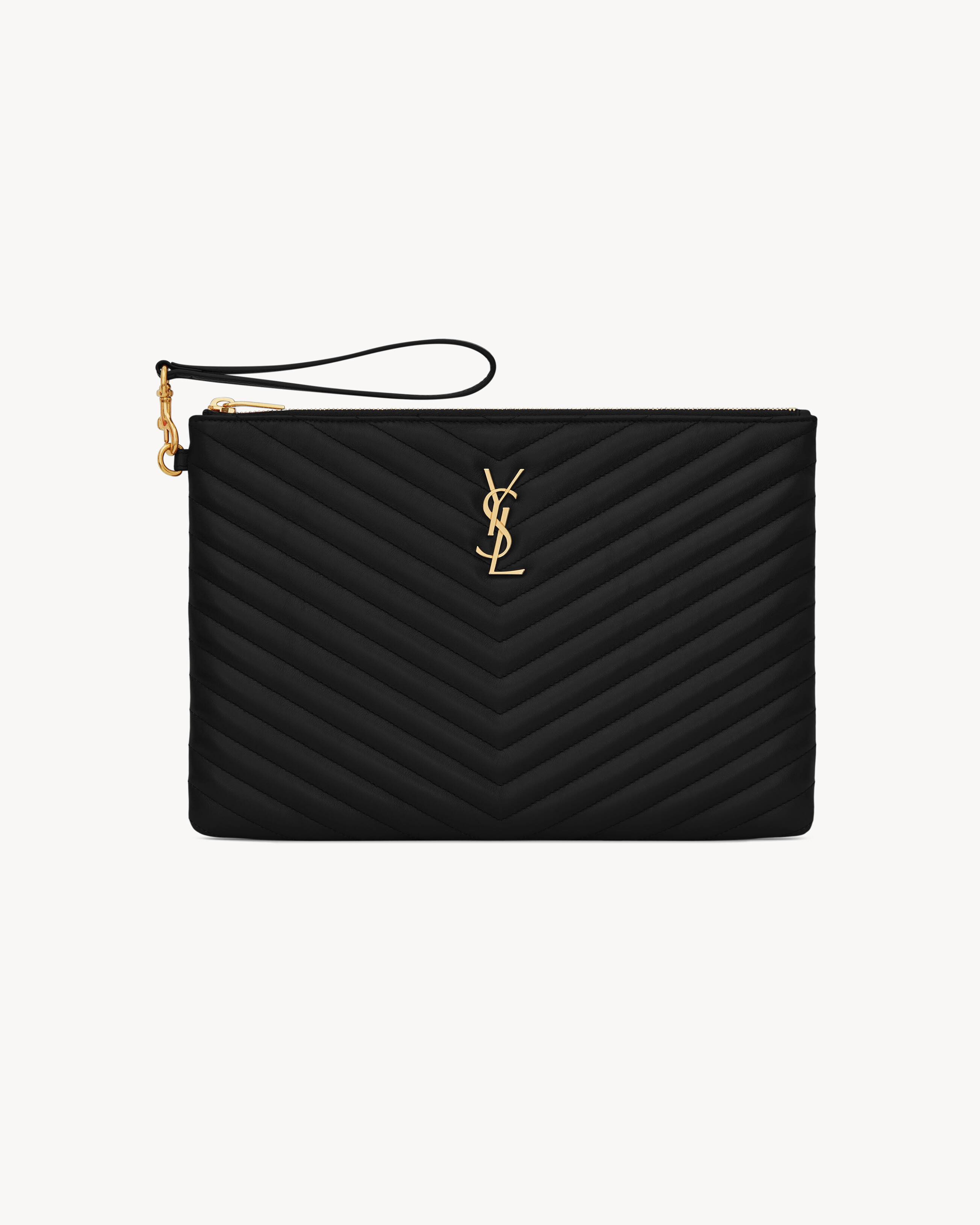 CASSANDRE MATELASSé tablet pouch in leather