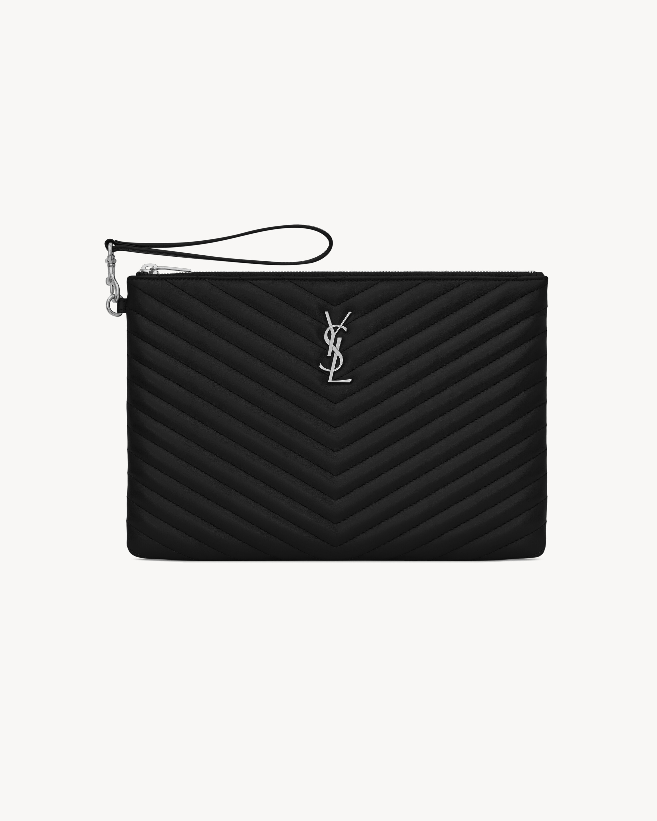 CASSANDRE MATELASSé tablet pouch in leather