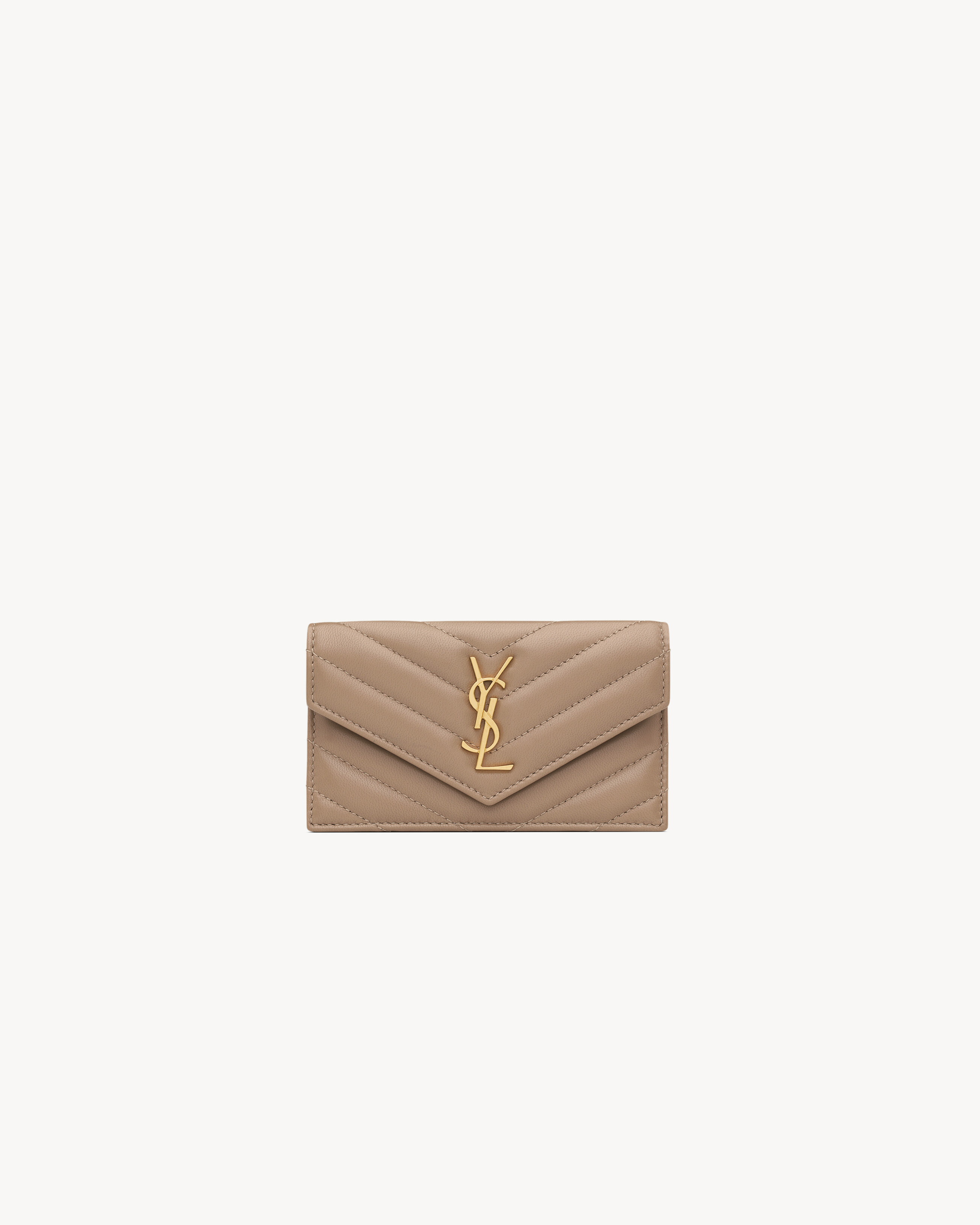 CASSANDRE MATELASSé FRAGMENTS FLAP CARD CASE IN LAMBSKIN
