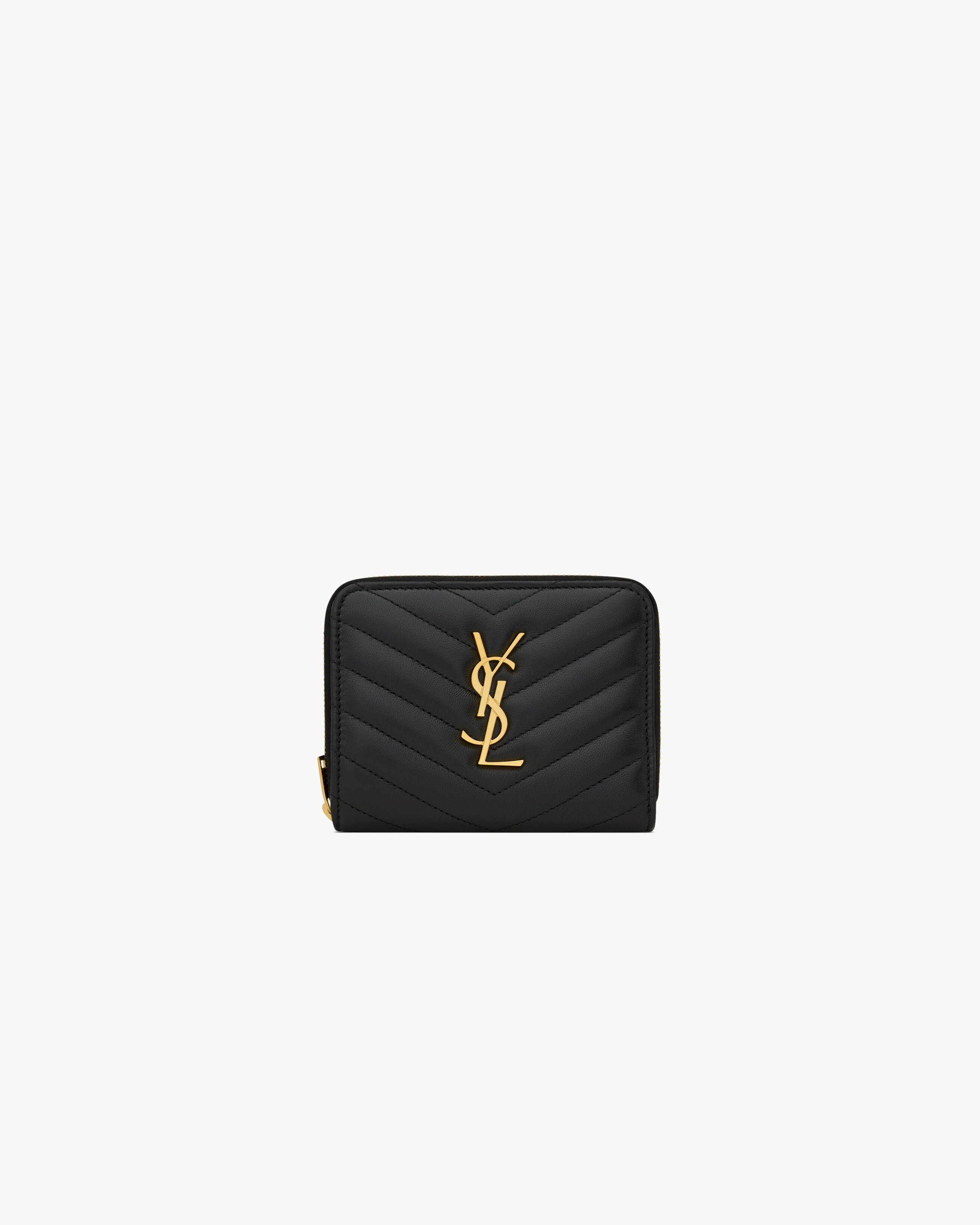 CASSANDRE MATELASSé compact zip-around wallet in lambskin