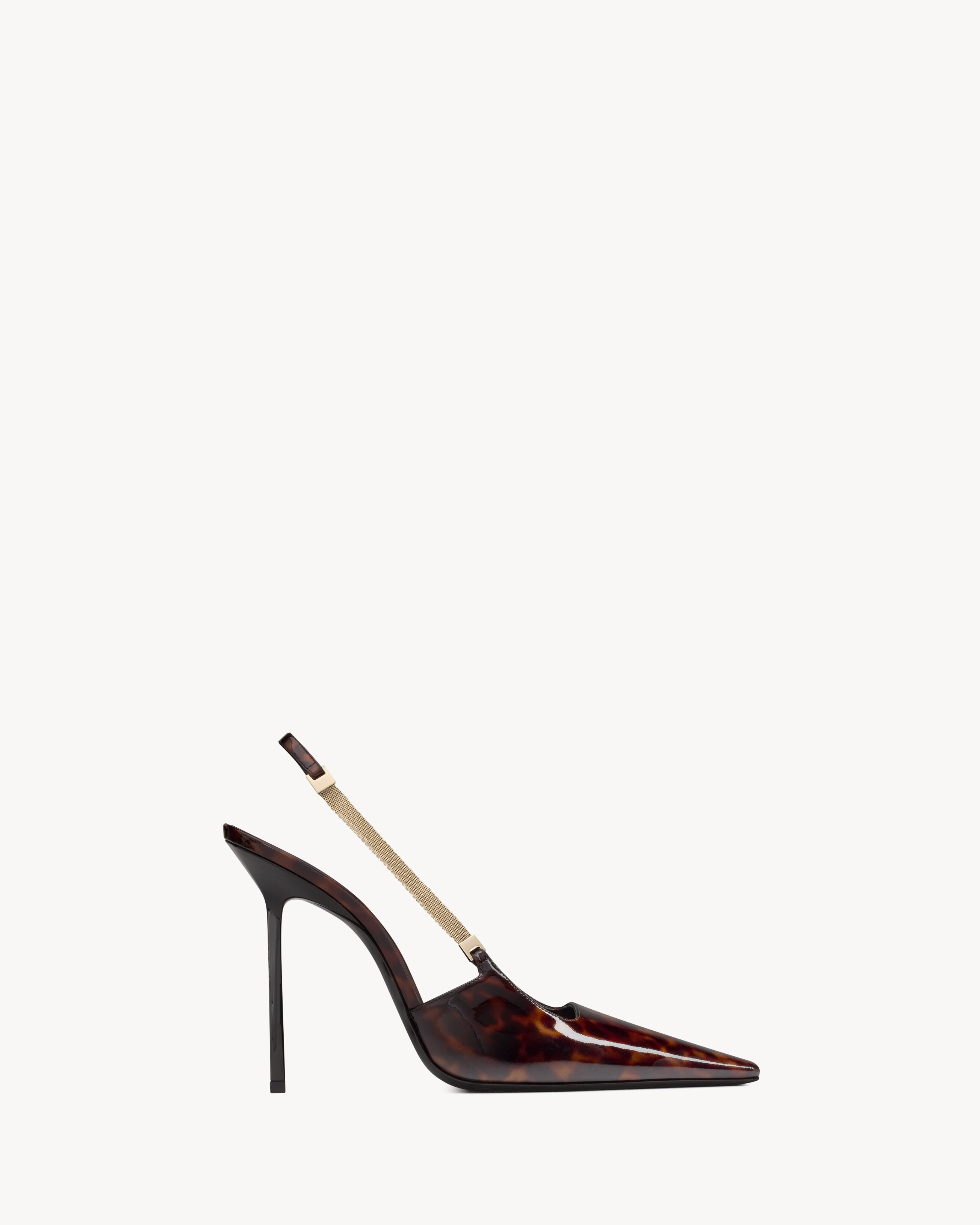 BLAKE slingback pumps in in tortoiseshell patent leather