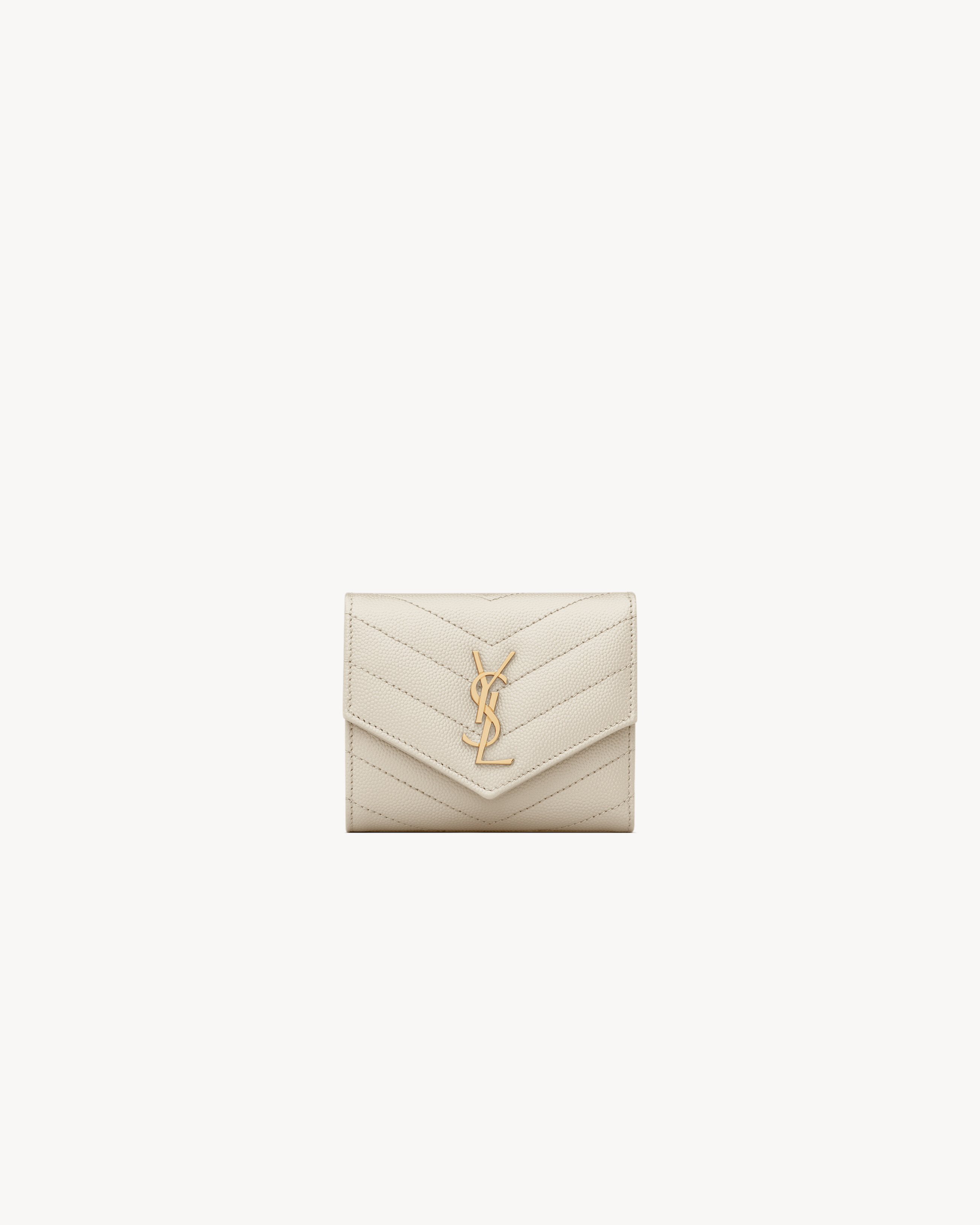 CASSANDRE MATELASSé MULTI-FOLDED WALLET IN GRAIN DE POUDRE LEATHER