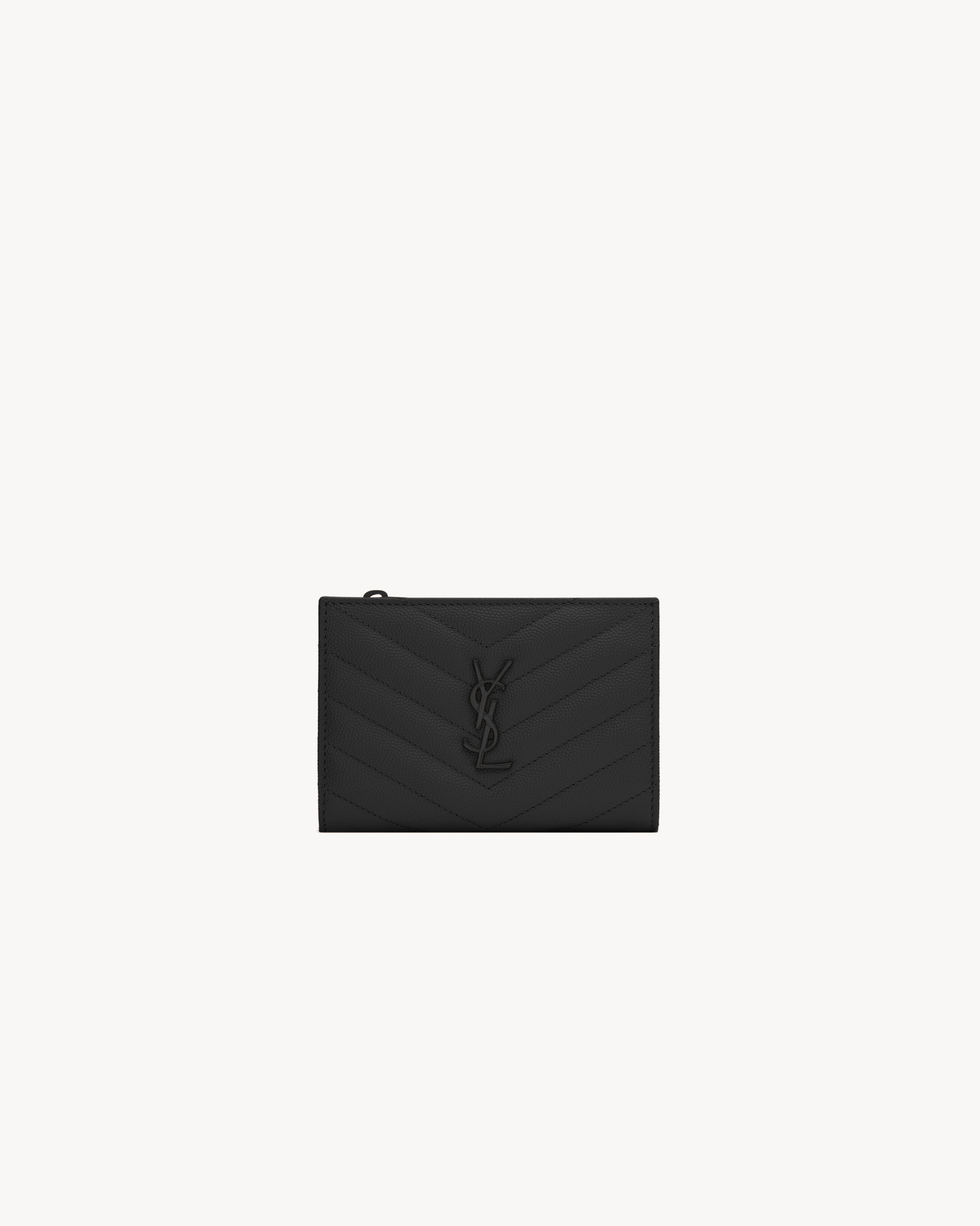 CASSANDRE MATELASSé Fragments bi-fold wallet in grain de poudre leather