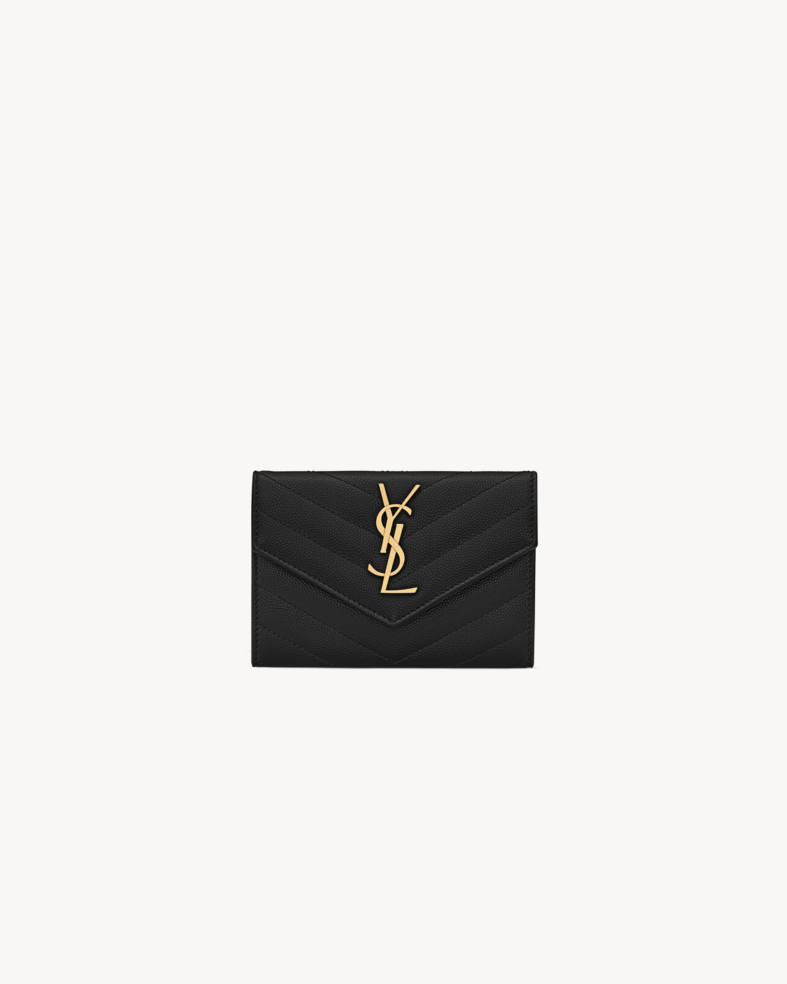 CASSANDRE MATELASSé small envelope wallet in grain de poudre leather