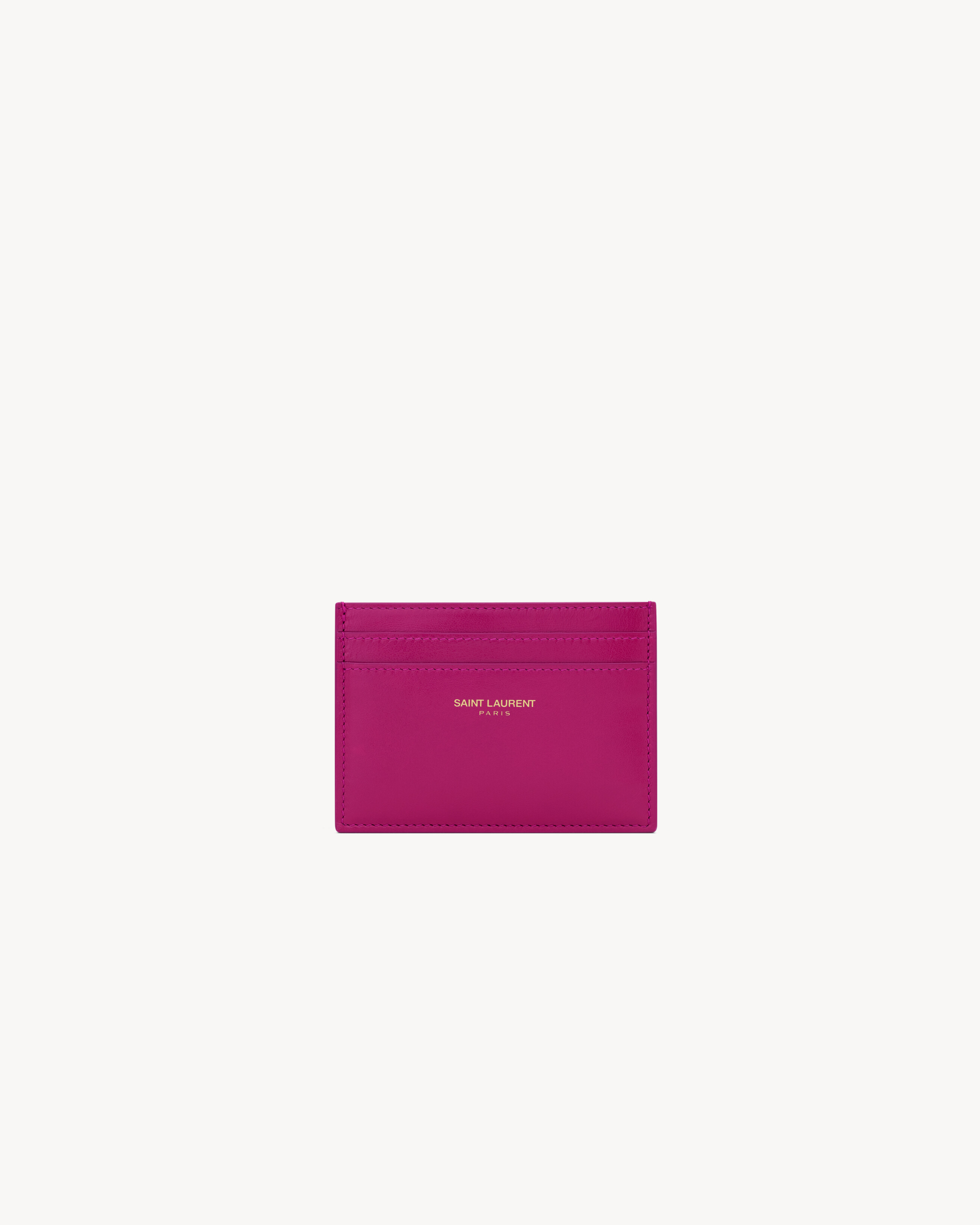 SAINT LAURENT PARIS card case in shiny leather