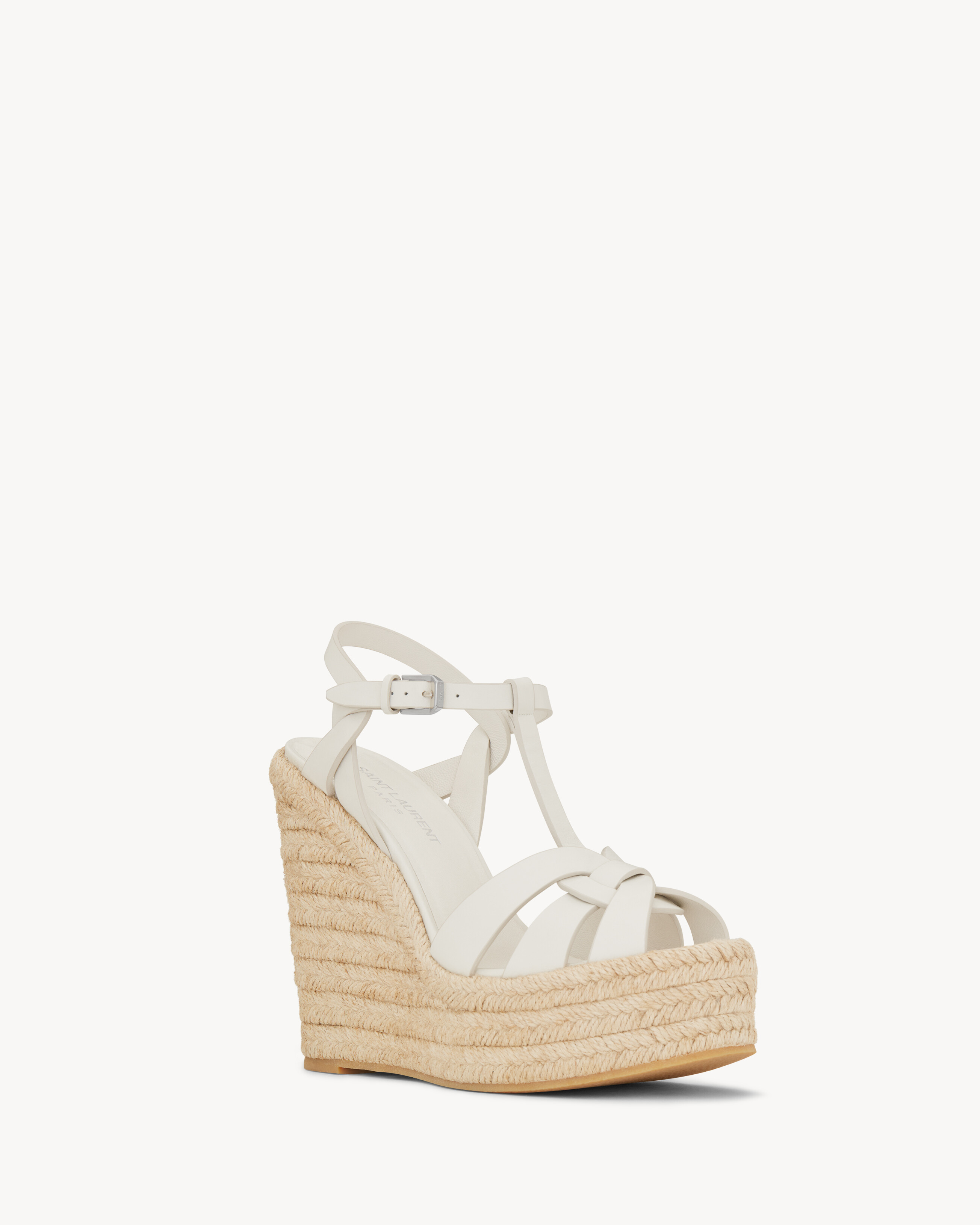 TRIBUTE espadrilles wedge in smooth leather 4 TRIBUTE espadrilles wedge in smooth leather