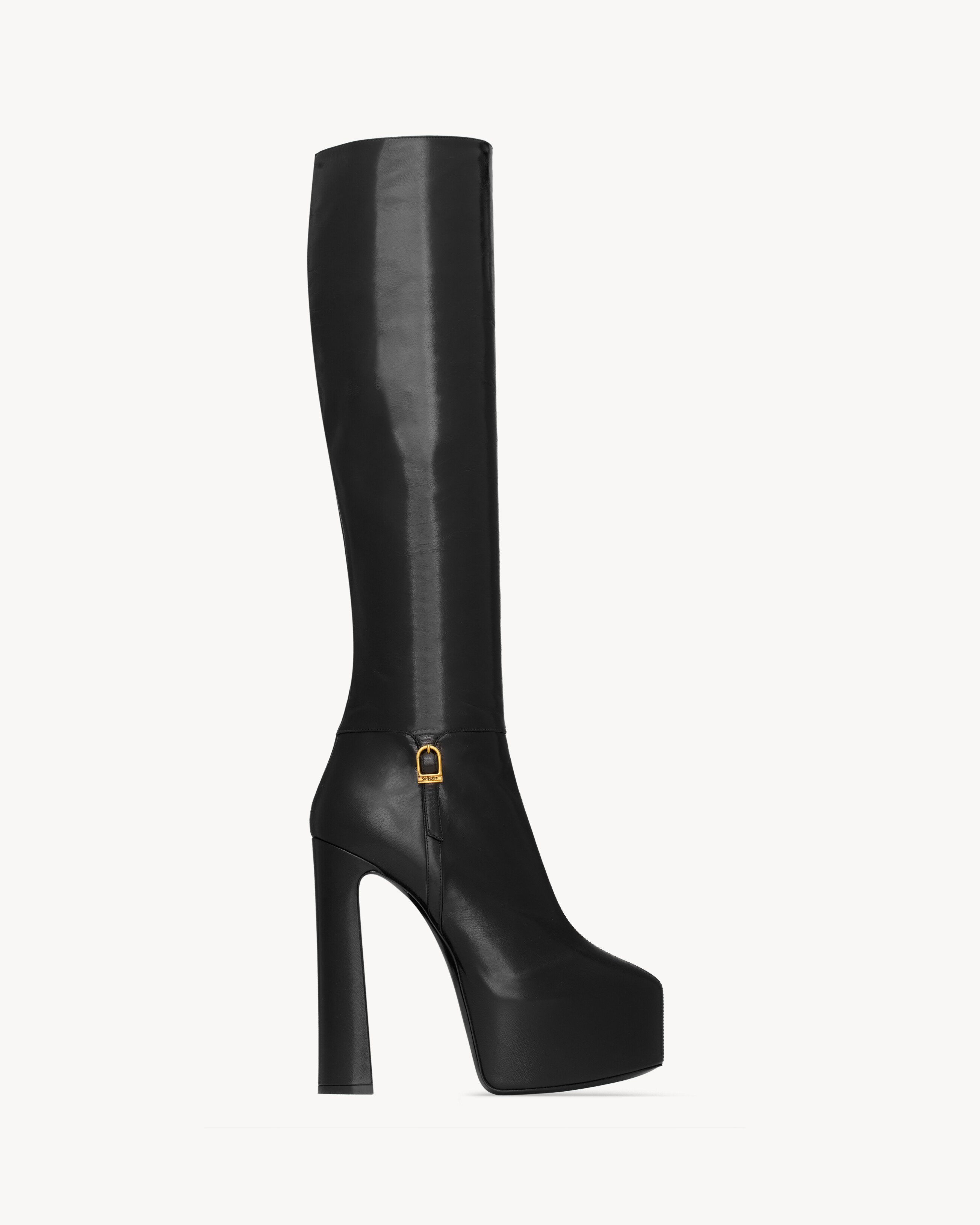 NICO platform boots in smooth leather