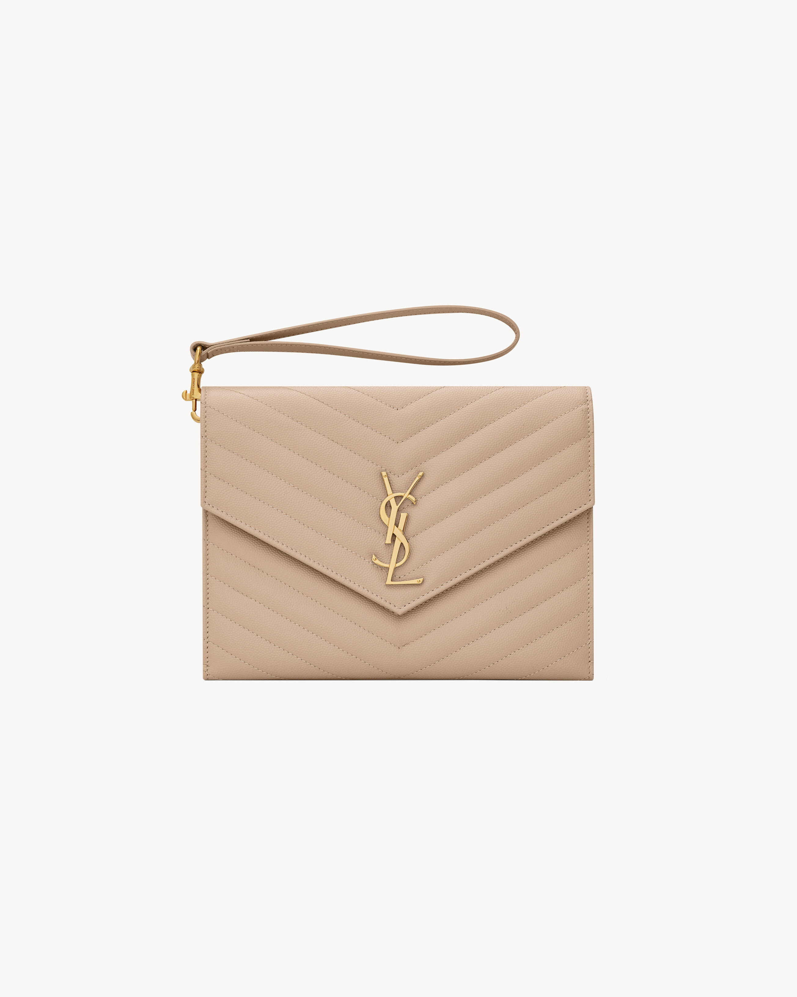 CASSANDRE MATELASSé FLAP POUCH in grain de poudre leather