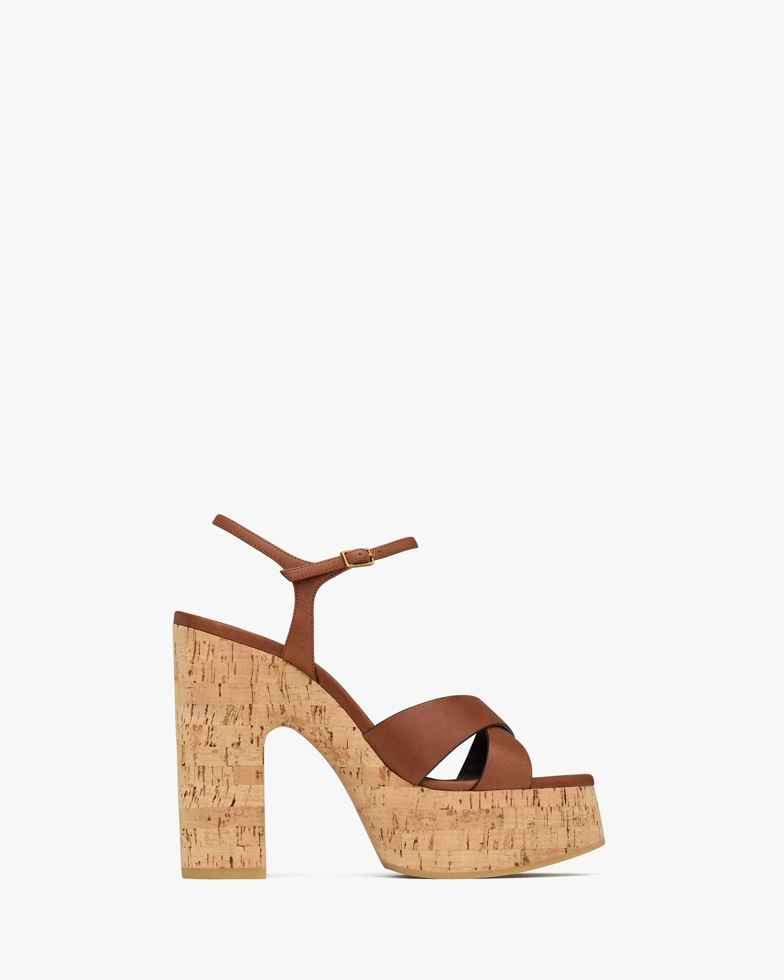 BIANCA platform sandals in smooth leather
