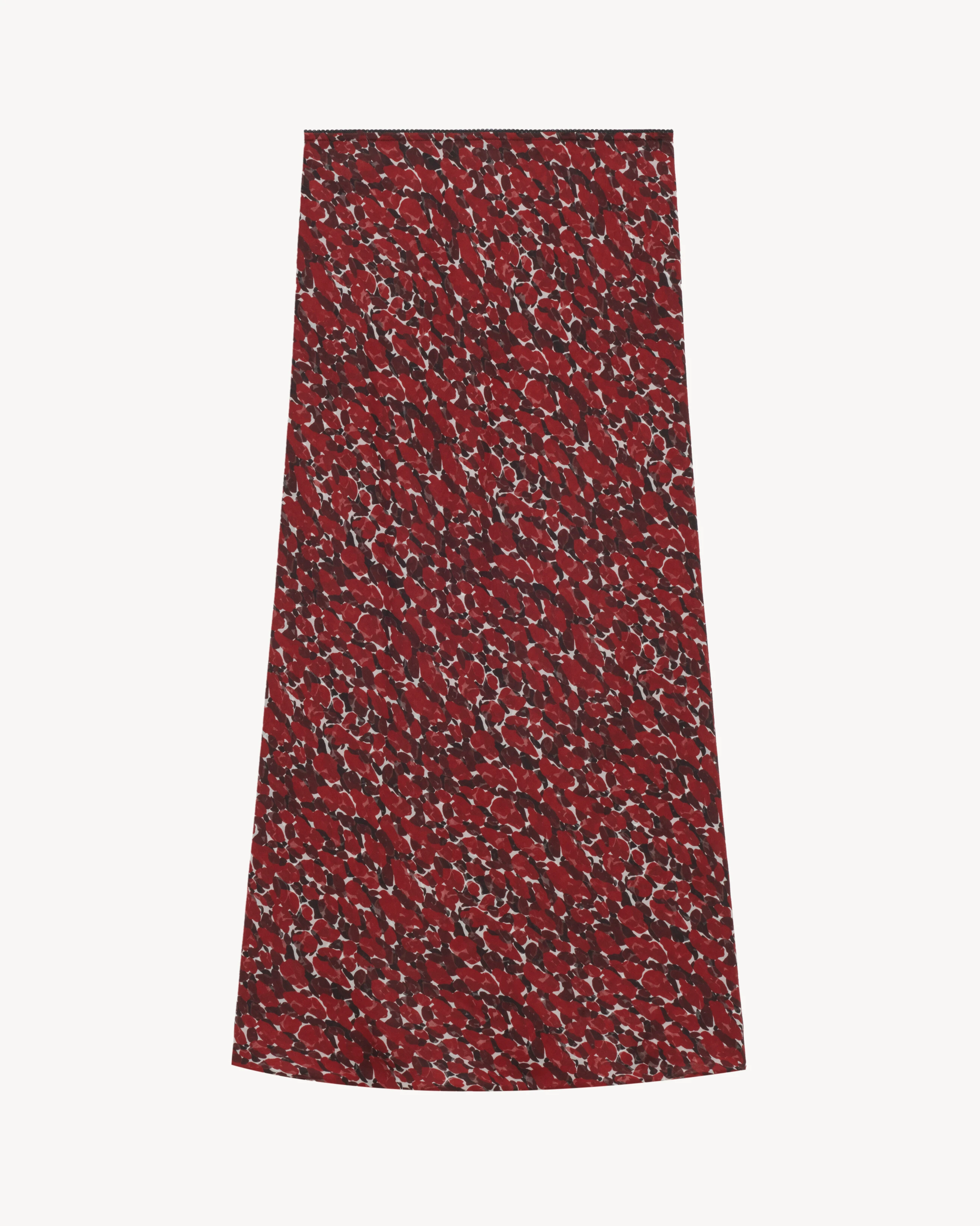 midi skirt in spotted silk muslin
