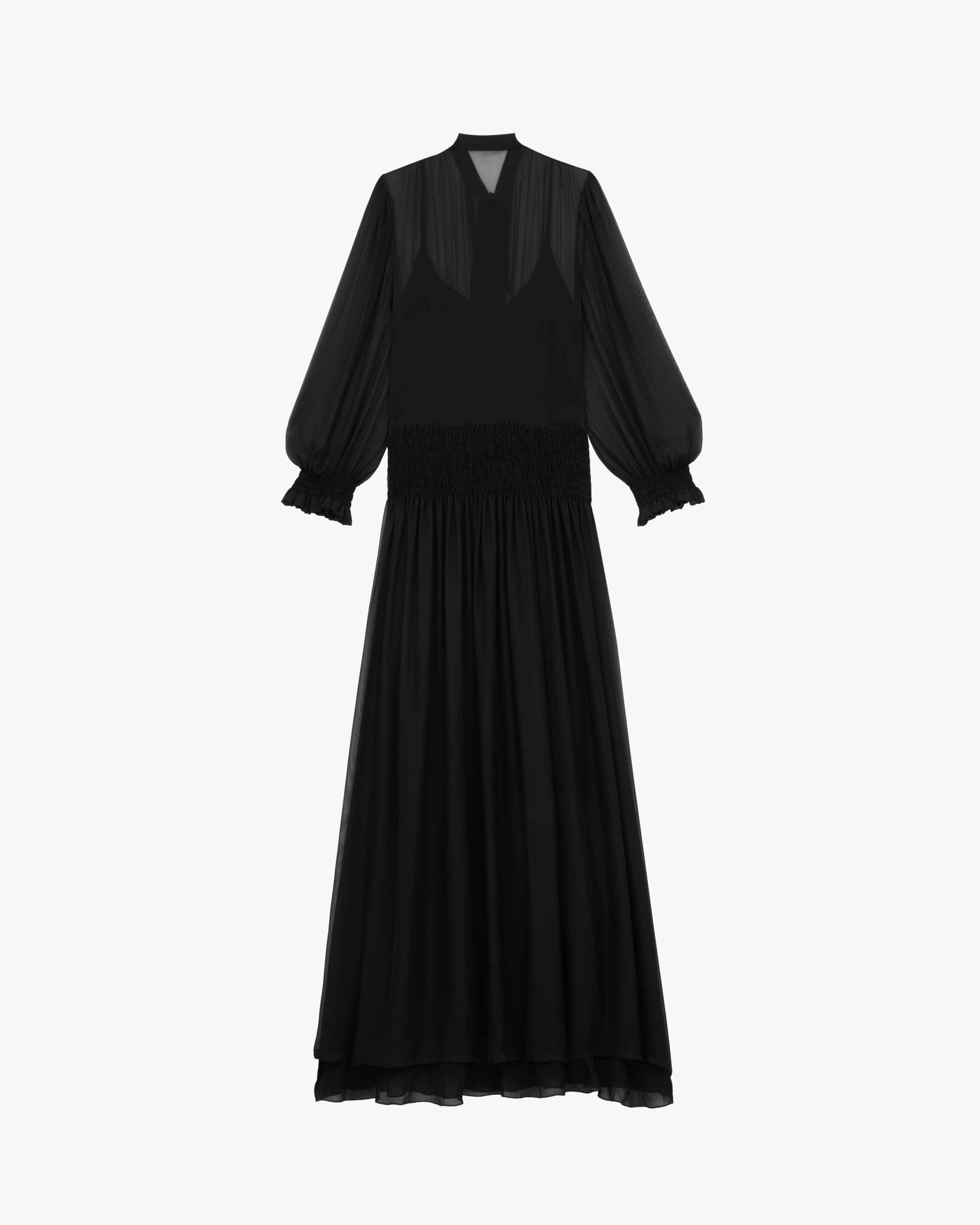 lavallière dress in silk crepe muslin 5 lavallière dress in silk crepe muslin