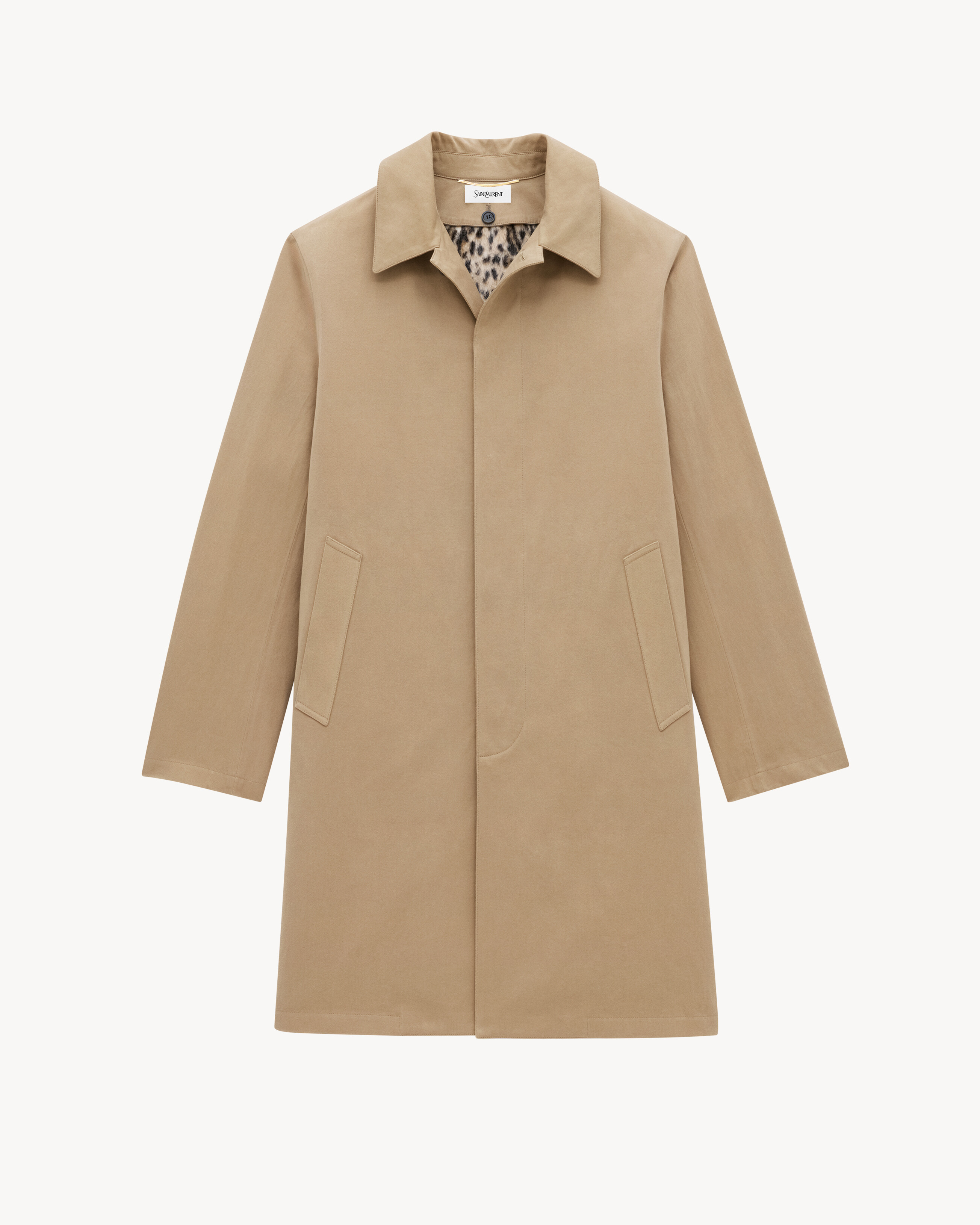 Coat in cotton gabardine