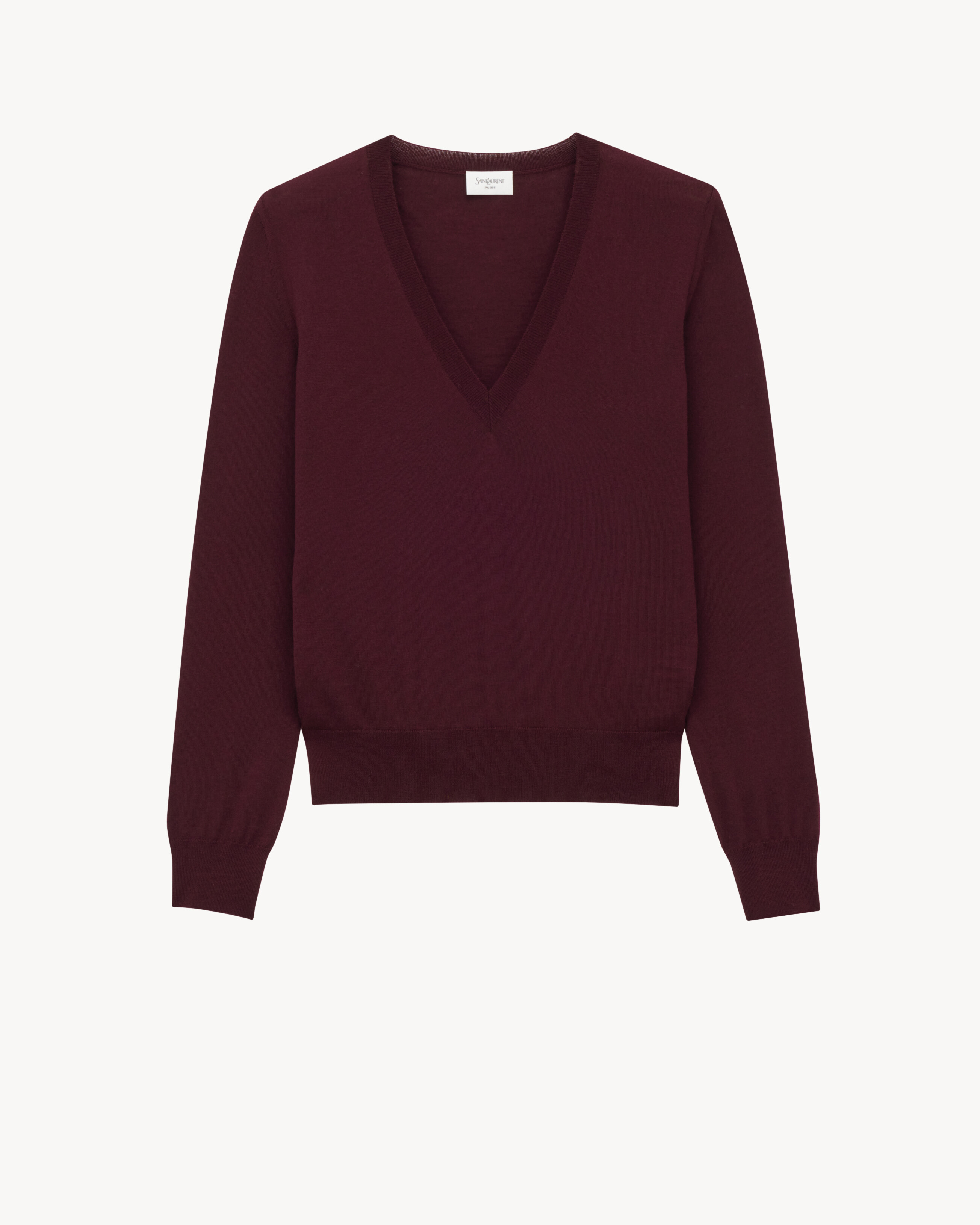 V-neck sweater in wool