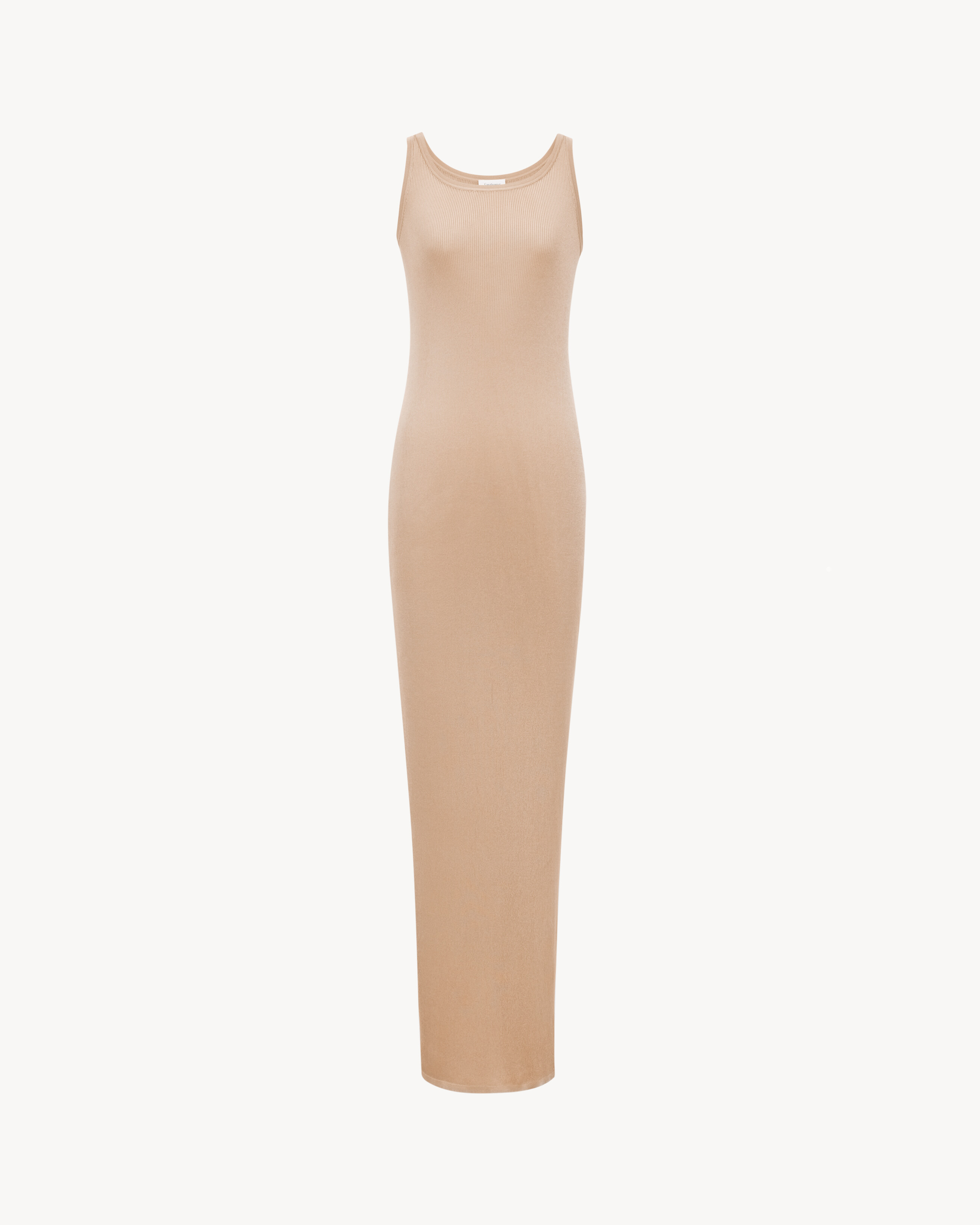 long tank dress in rib knit