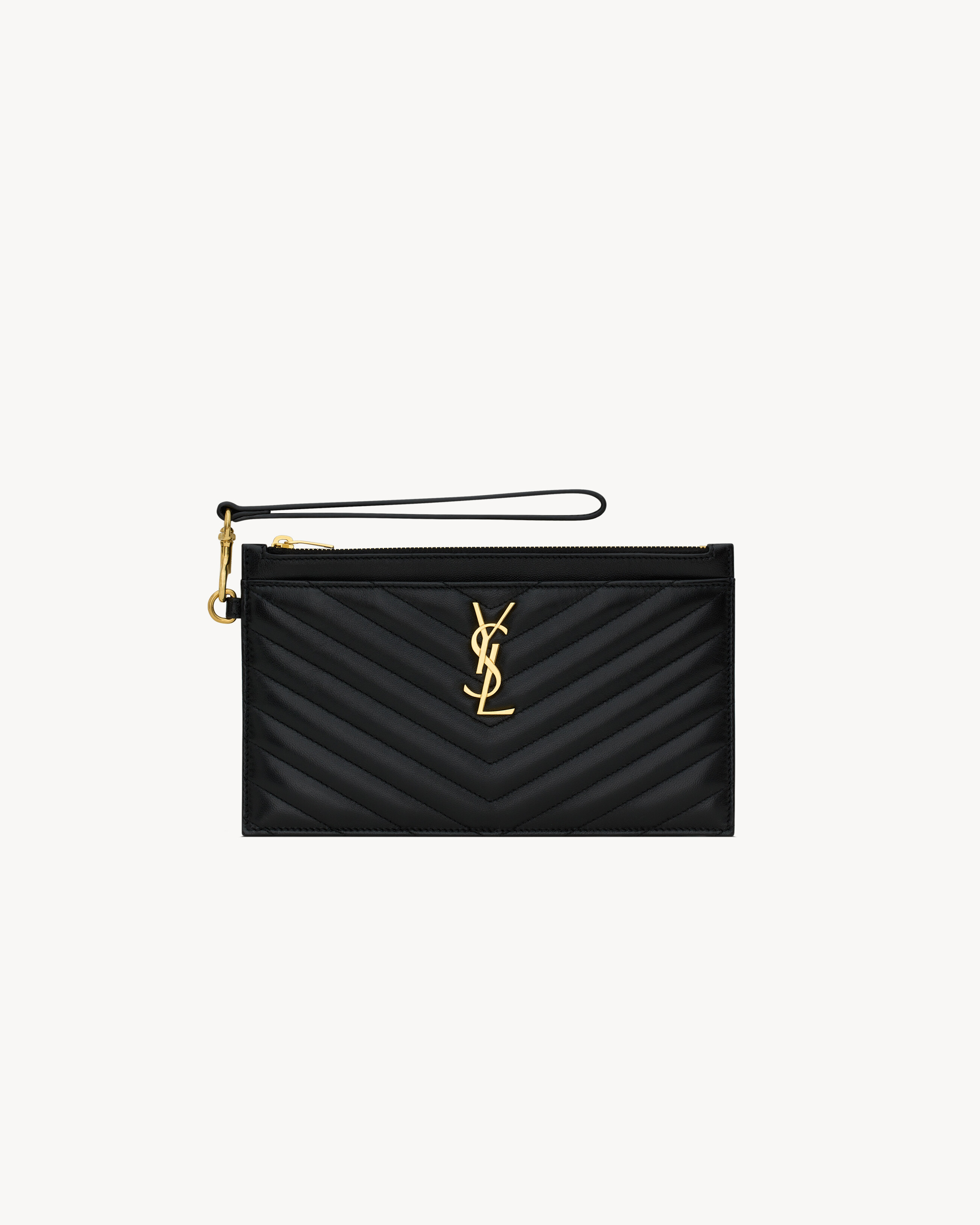 CASSANDRE MATELASSé Large pouch in lambskin