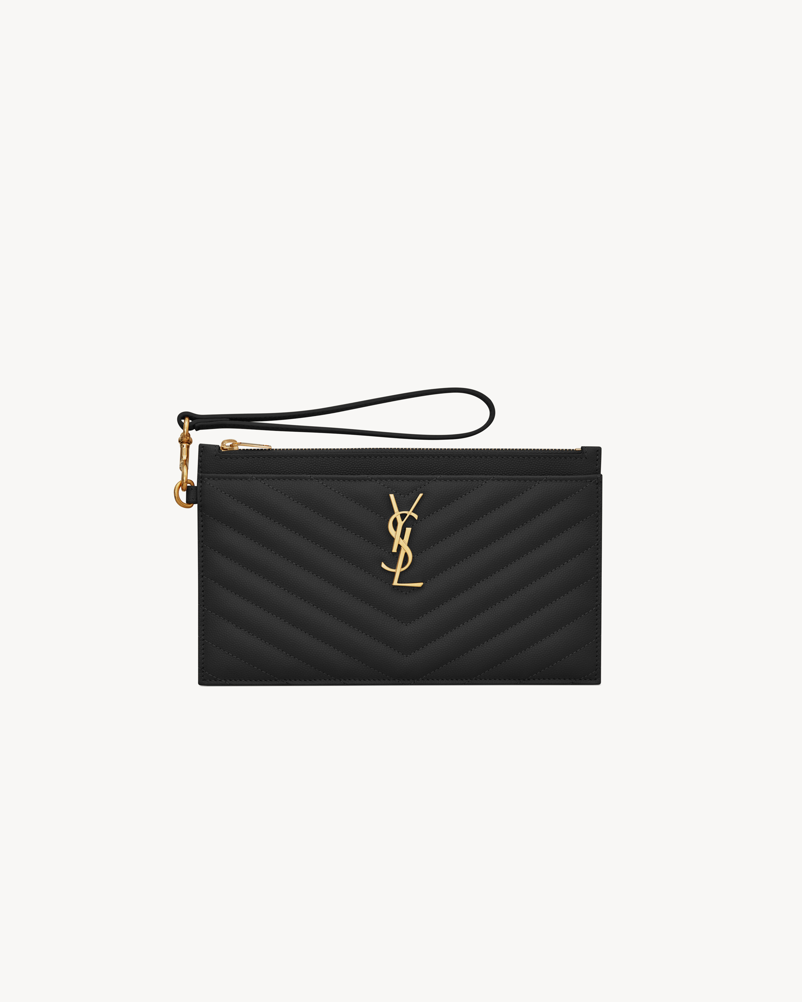 CASSANDRE MATELASSé Large pouch in grain de poudre leather